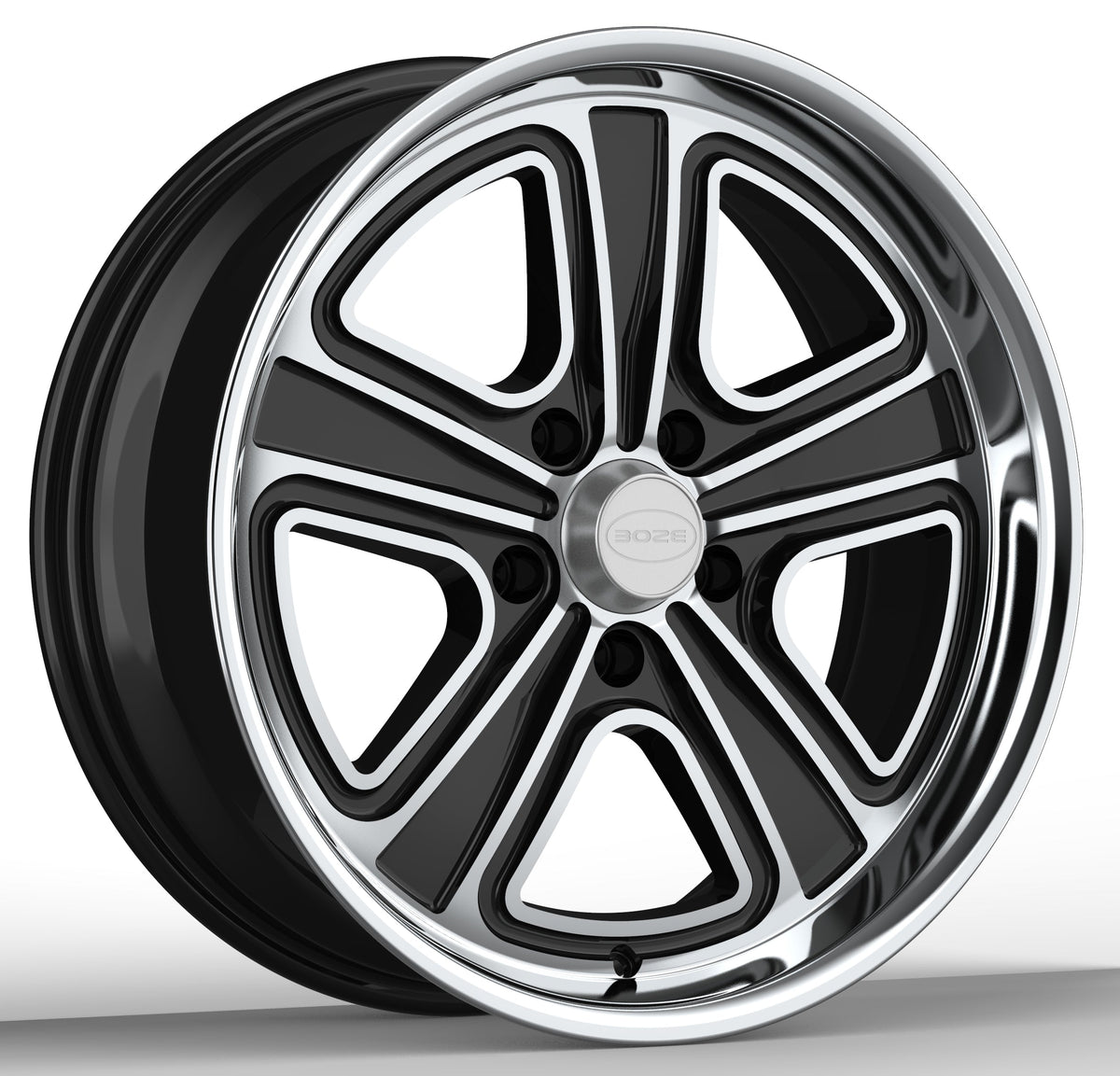 B4 Boze Flo-Lite Phantom Black Wheel - 18x7, 4.25" Backspace