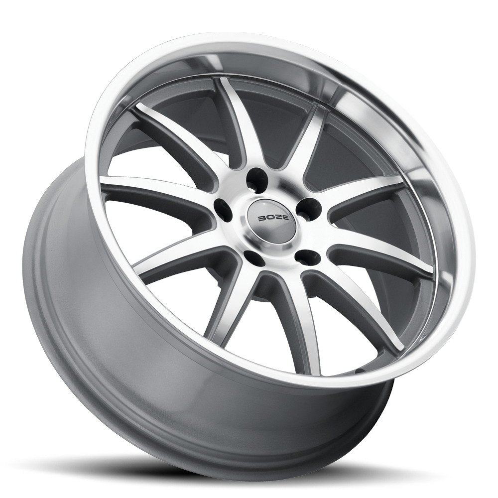 Check Boze's B2 Boze Flo-Lite 18x8 Wheel - Titanium Machined with Diamond Cut Lip ...